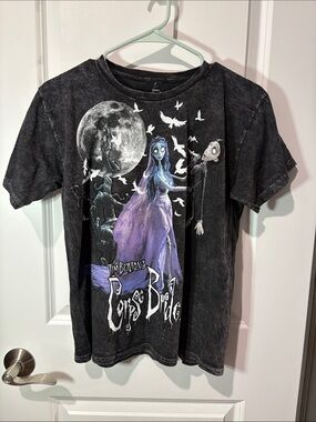 Tim Burton The Corpse Bride Short Sleeve Graphic Tee - Black & Purple NWOT